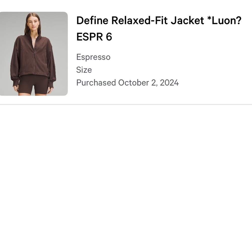 Relaxed Define Espresso Jacket